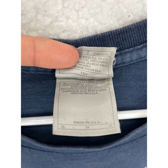 Nike Vintage 00s T-Shirt Men’s Size XL Navy Crew Neck Logo Made in USA - Picture 3 of 10